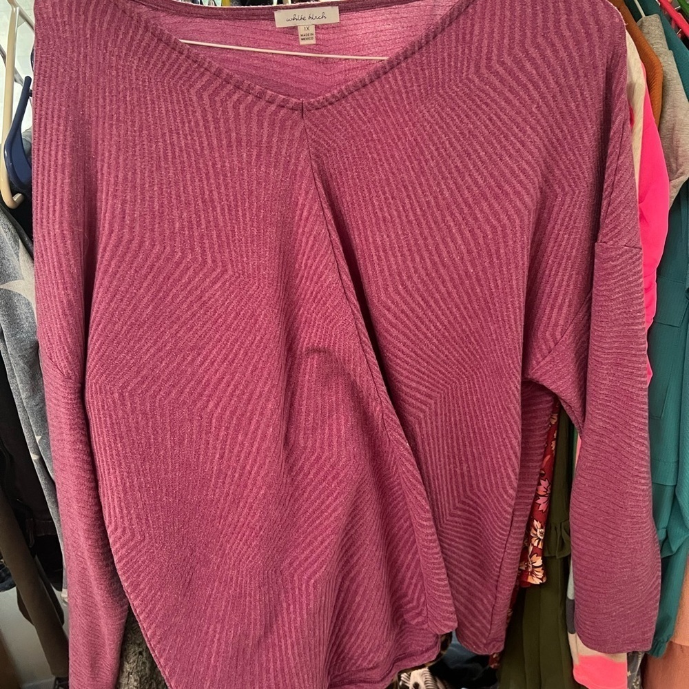 Women's Purple Long Sleeve Top